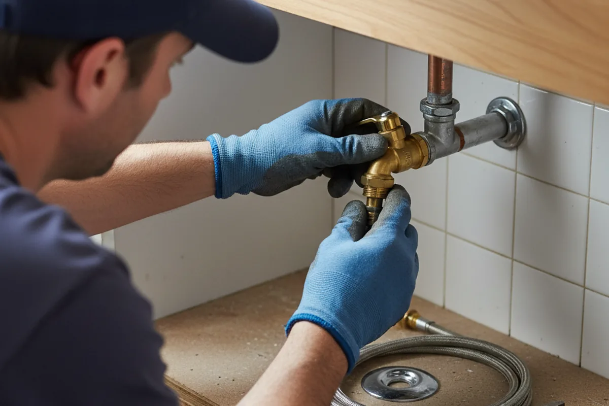 Shutoff valve and fitting work during Faucet and Fixture Repair in Maidsville